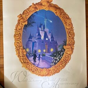 VTG WDW 25th Anniversary Poster NWOT